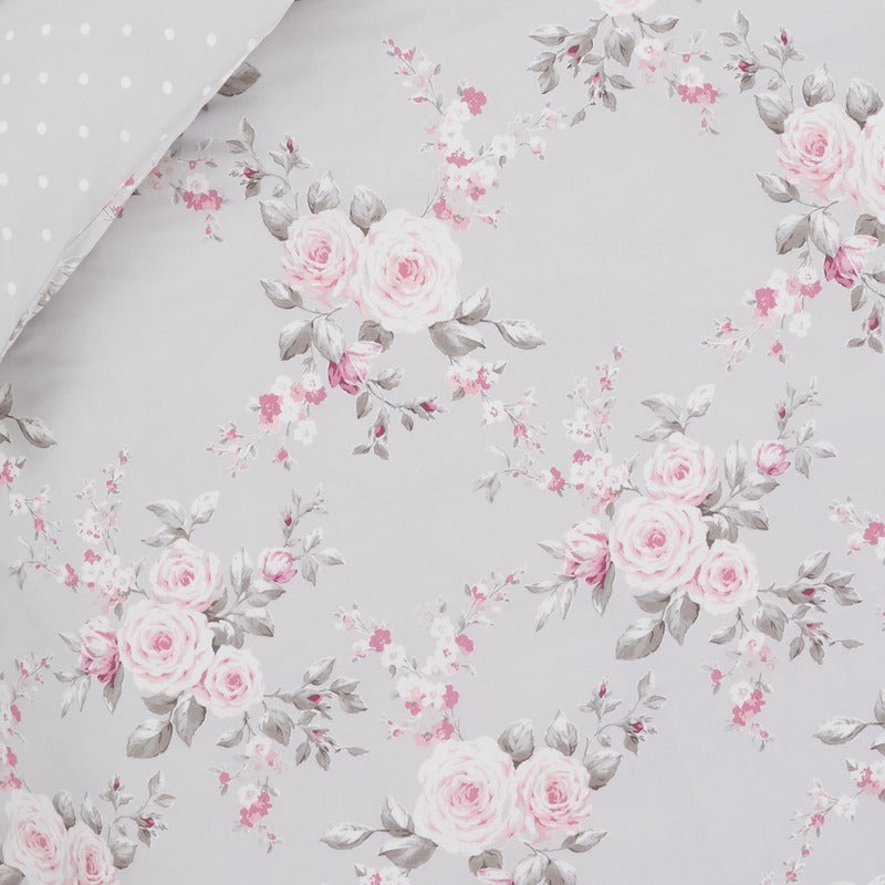Catherine Lansfield Canterbury Duvet Cover Bedding Set Grey